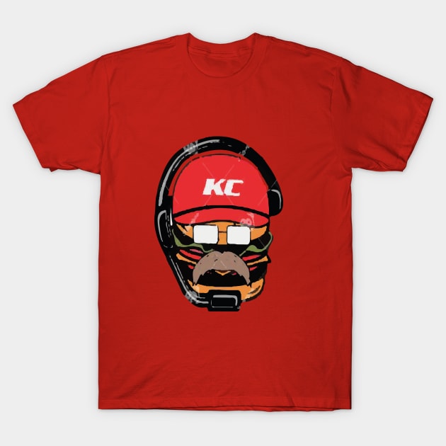 andy reid frozen Mustache T-Shirt by l designs